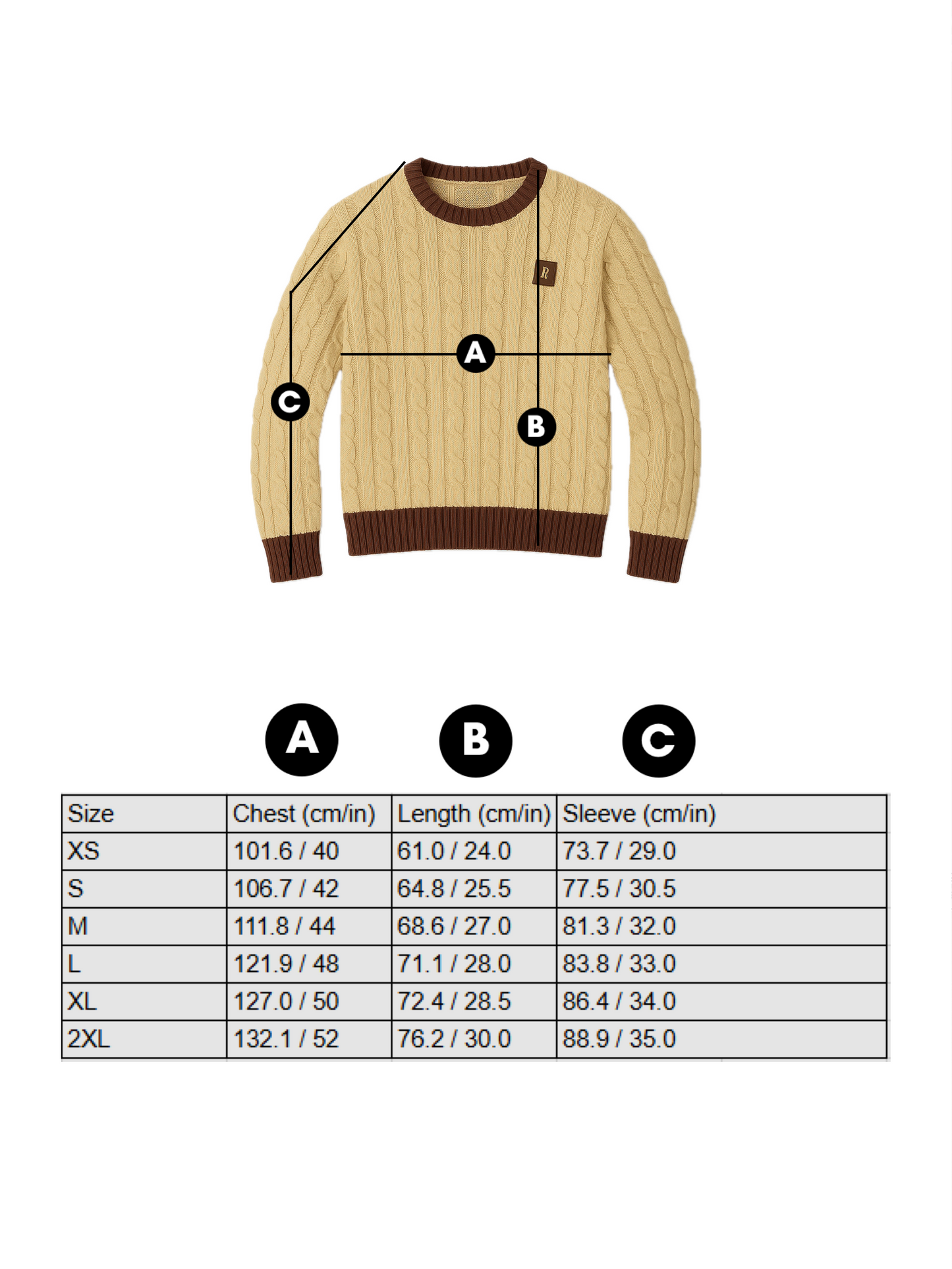 Cable Knit Sweater “Elegance”