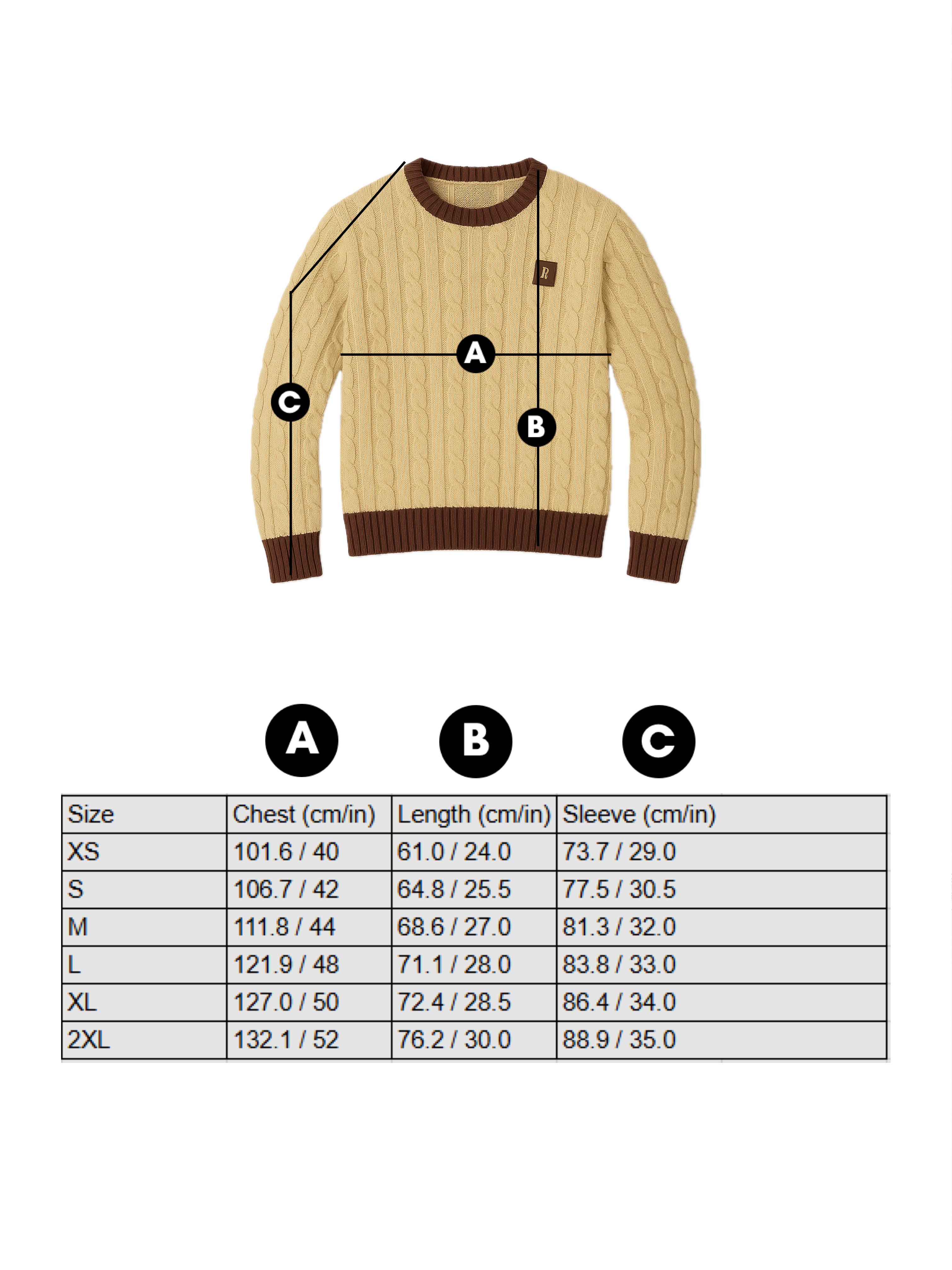 Cable Knit Sweater “Elegance”