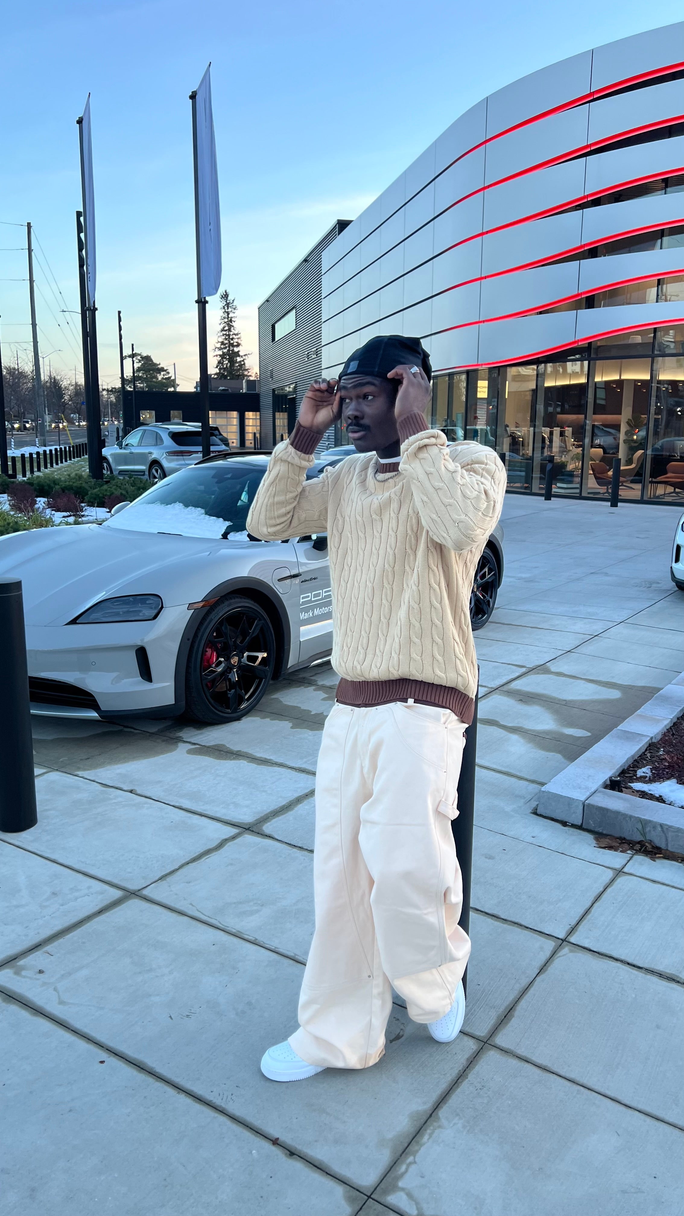 Contrast Carpenter Pants