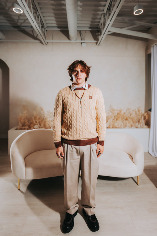 Cable Knit Sweater “Elegance”